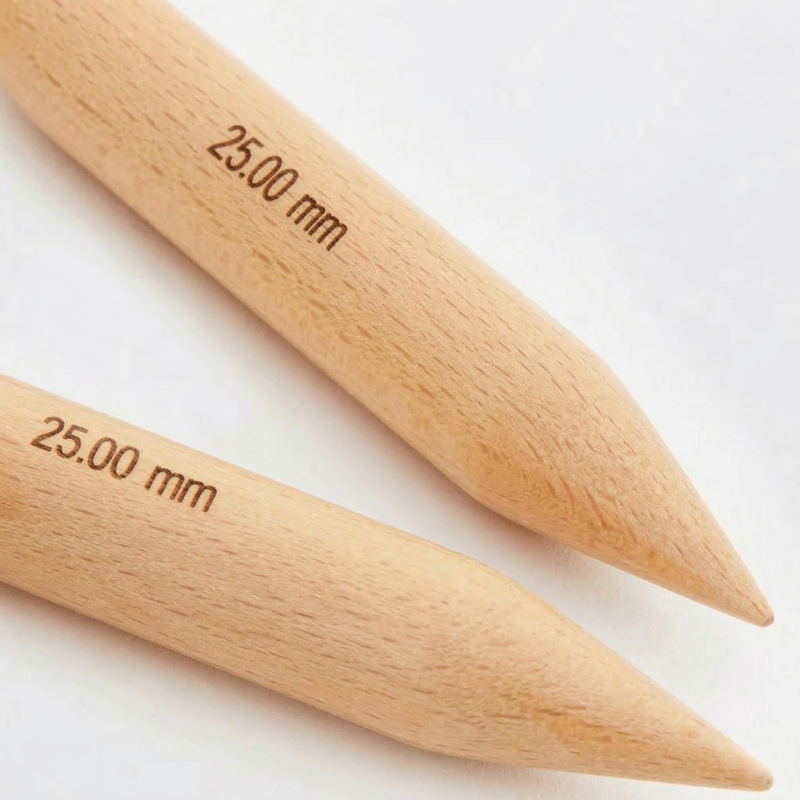Druty drewniane 25 mm na żyłce plastikowej- do grubej włóczki - Produkt wyplatamy.pl 1