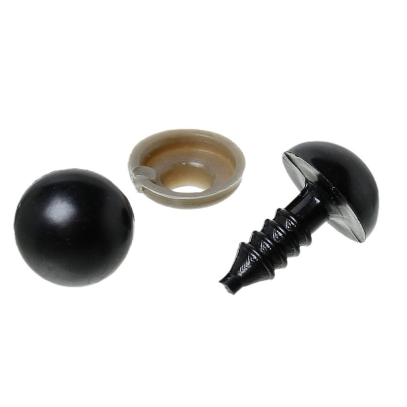 Czarne oczka do maskotek 30 mm - zestaw 2 sztuk - produkt wyplatamy.pl 2