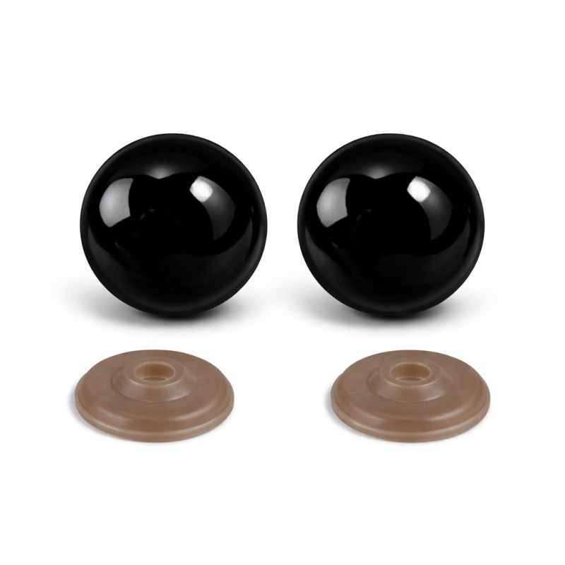 Czarne oczka do maskotek 18 mm - zestaw 10 sztuk - produkt wyplatamy.pl 1