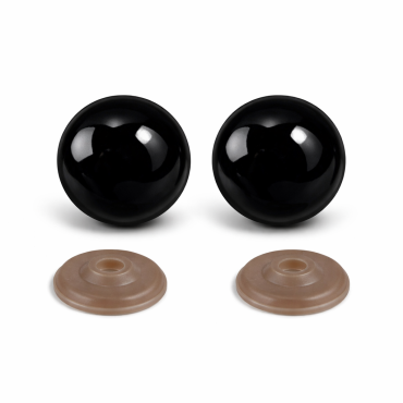 Czarne oczka do maskotek 30 mm - zestaw 2 sztuk