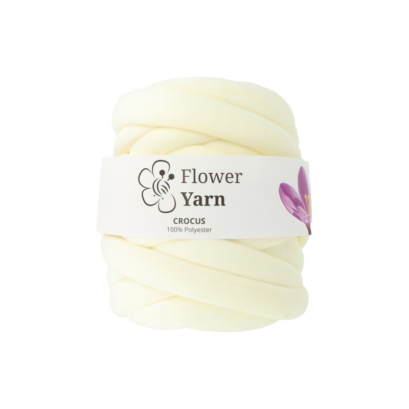 Włóczka FlowerYarn Crocus Ecru 500g – gruba włóczka do torebek, koców i dekoracji DIY - produkt wyplatamy.pl 1