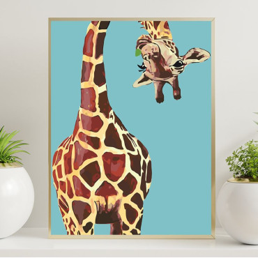 Żyrafa 40x50cm - malowanie po numerkach
