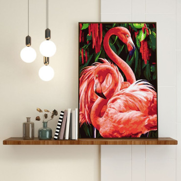 Zakochane Flamingi 40x50cm - malowanie po numerkach - produkt 3
