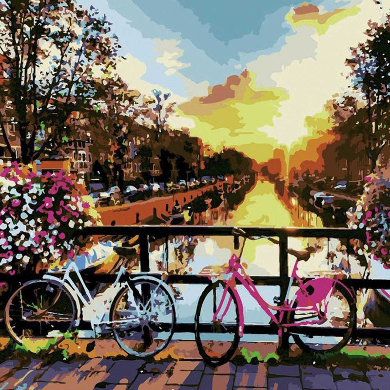 Zachód w Amsterdamie 40x50cm - malowanie po numerkach - produkt wyplatamy.pl 2