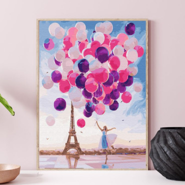 Szczęście w Paryżu 40x50cm - malowanie po numerkach