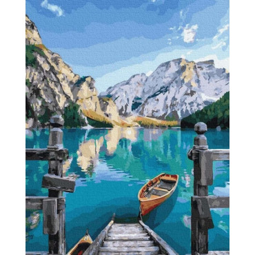 Przystań w Dolomitach 40x50cm - malowanie po numerkach - produkt 2