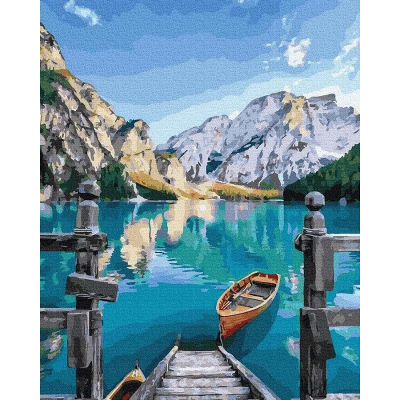 Przystań w Dolomitach 40x50cm - malowanie po numerkach - produkt wyplatamy.pl 2