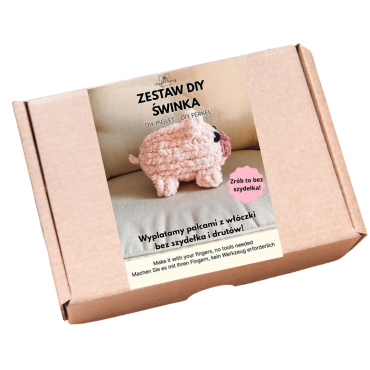 Zestaw kreatywny do wyplatania "zrób to sam" - świnka - produkt 2