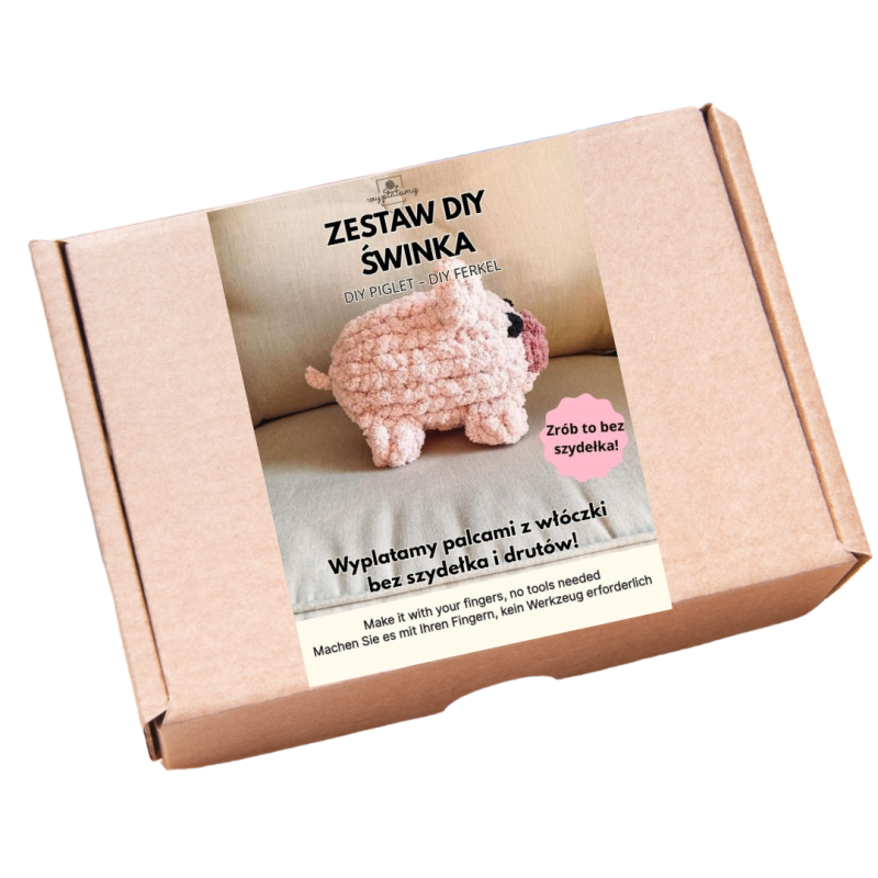 Zestaw kreatywny do wyplatania "zrób to sam" - świnka - produkt wyplatamy.pl 2