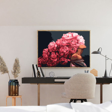 Kobieta Peonia 40x50cm - malowanie po numerkach - produkt 3