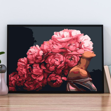 Kobieta Peonia 40x50cm - malowanie po numerkach - produkt 4