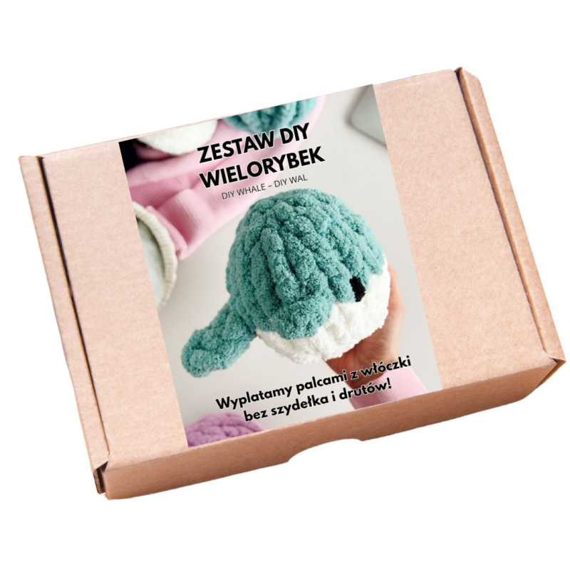 Zestaw kreatywny do wyplatania "zrób to sam" - wielorybek miętowy - produkt wyplatamy.pl 2