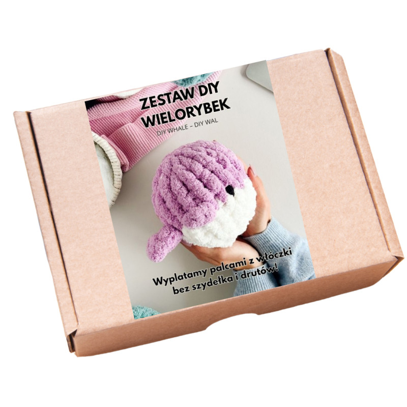 Zestaw kreatywny do wyplatania "zrób to sam" - wielorybek fioletowy - produkt wyplatamy.pl 2