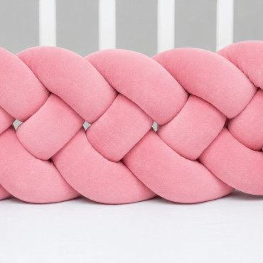 Aksamitna gruba włóczka 5 cm różowy - Produkt 3