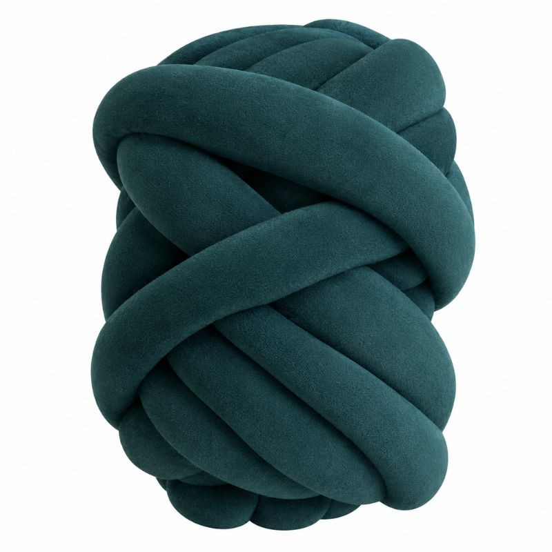 Aksamitna gruba włóczka 5 cm morski - Produkt wyplatamy.pl 1