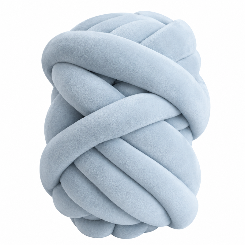Aksamitna gruba włóczka 5 cm błękitny - product wyplatamy.pl 1