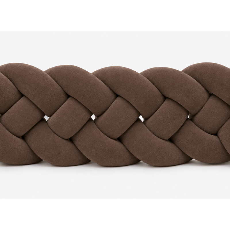 Aksamitna gruba włóczka 5 cm jasny brązowy - product wyplatamy.pl 3