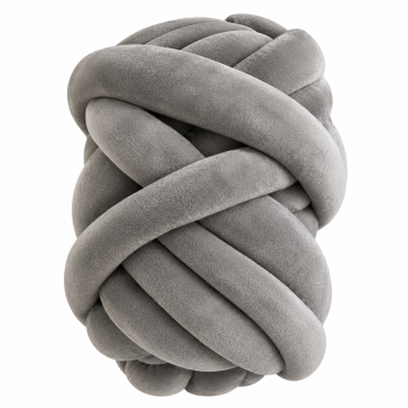 Aksamitna gruba włóczka 5 cm ciemny szary