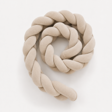 Aksamitna gruba włóczka Tube Marshmallow 5 cm – beżowy - produkt 3