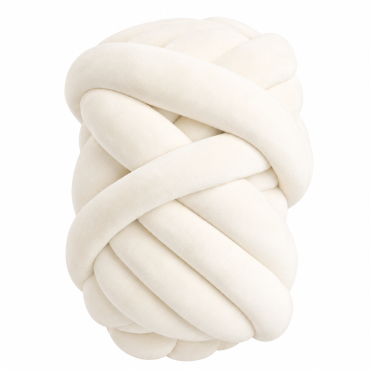 Aksamitna gruba włóczka Tube Marshmallow 5 cm – śmietankowy