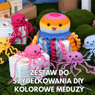 Zestaw do szydełkowania DIY – Kolorowe Meduzy