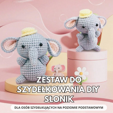 Zestaw do szydełkowania DIY – Słonik