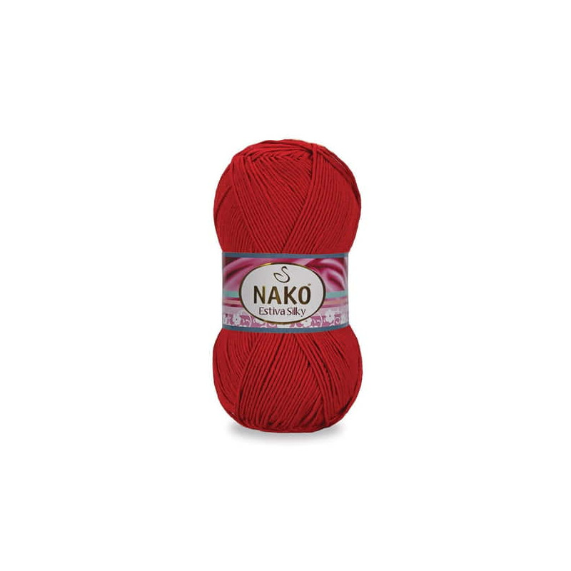 Włóczka Nako Estiva Silky 6951 czerwony - product wyplatamy.pl 1