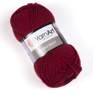 YarnArt Merino Bulky 3024 ciemny bordowy