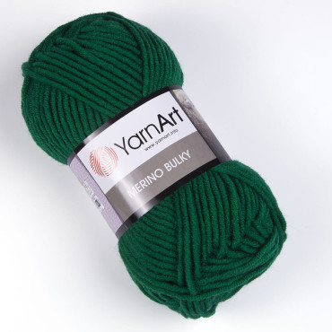 YarnArt Merino Bulky 338 ciemna zieleń