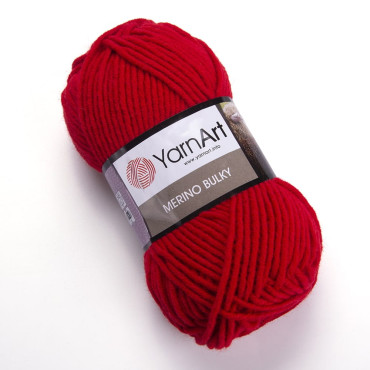 YarnArt Merino Bulky 156 ognista czerwień