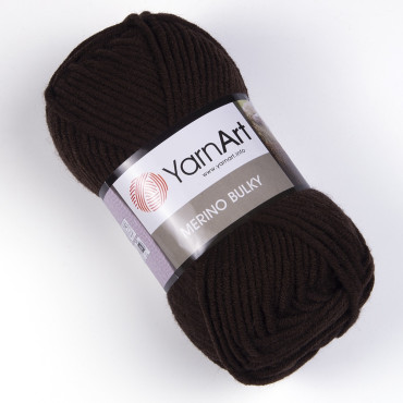 YarnArt Merino Bulky 116 ciemny brązowy