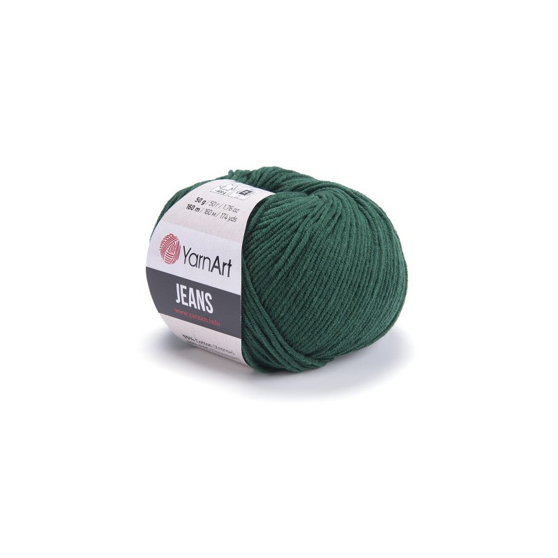 YarnArt Jeans 92 butelkowa zieleń - Produkt wyplatamy.pl 1