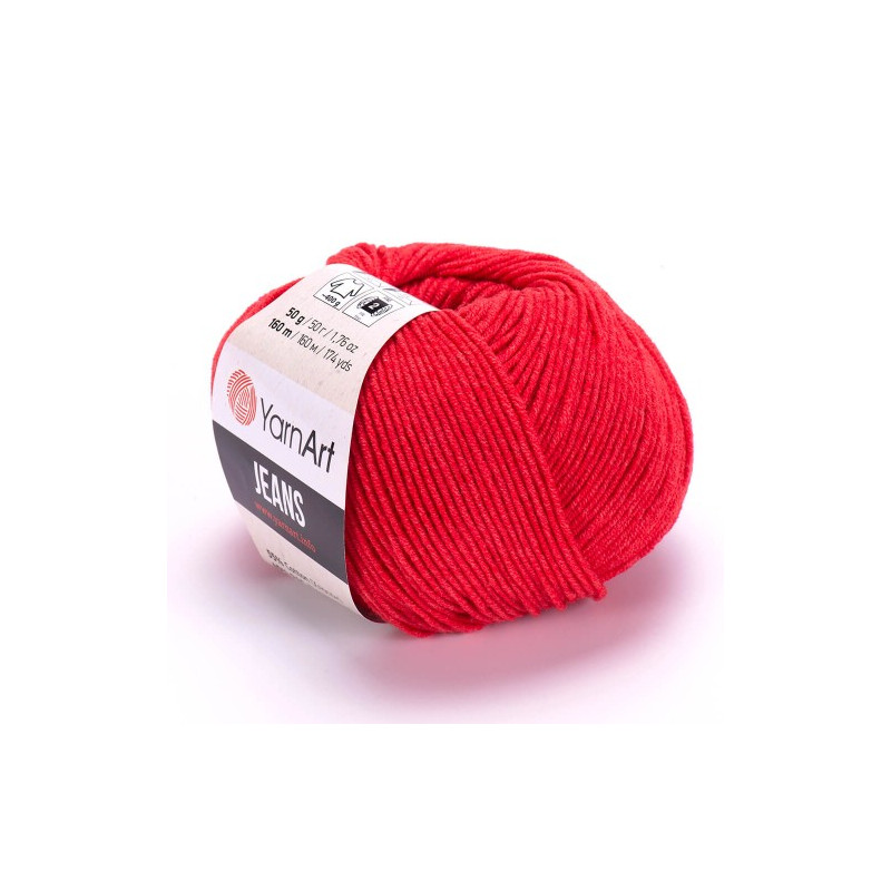YarnArt Jeans 26 czerwony - Produkt wyplatamy.pl 1