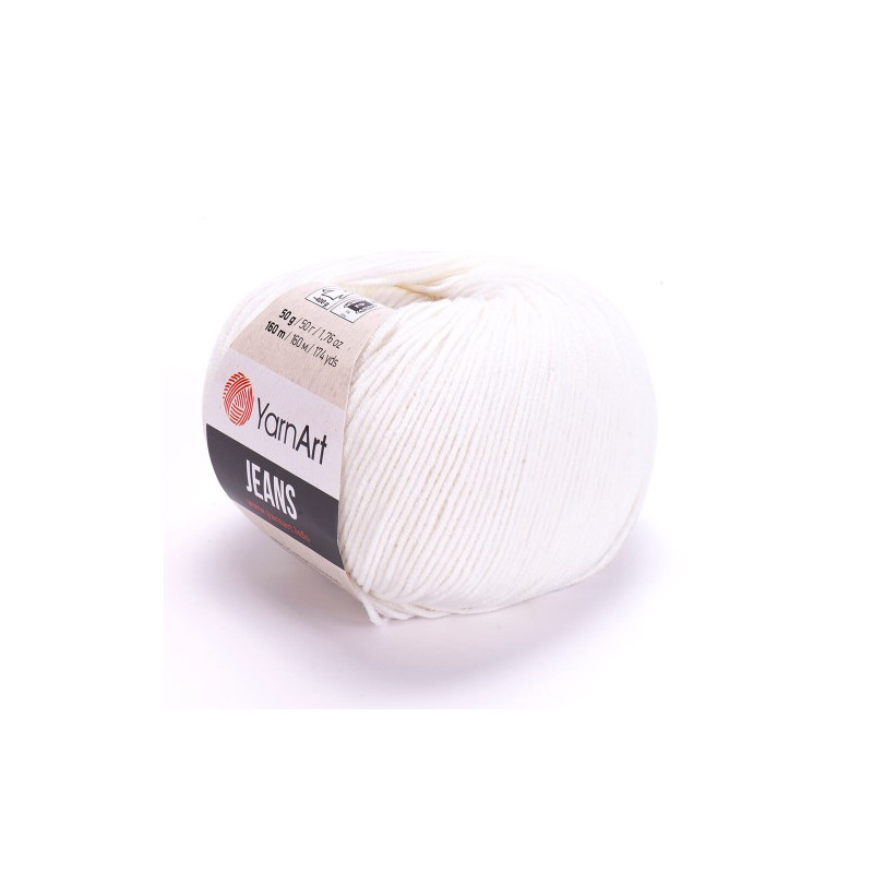 YarnArt Jeans 01 biały - product wyplatamy.pl 1