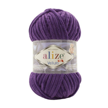 Alize Velluto 44 ciemny fioletowy