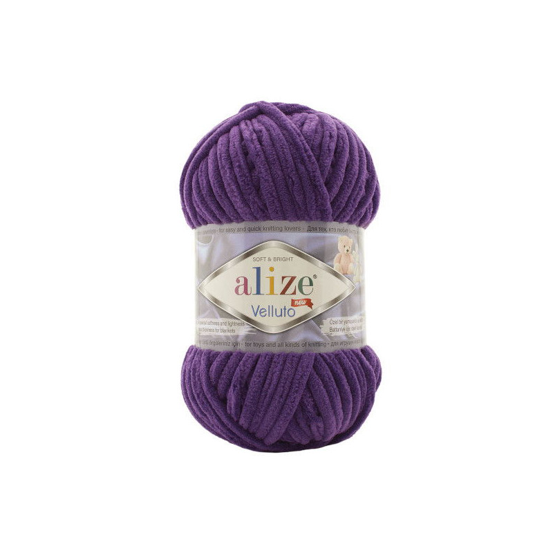Alize Velluto 44 ciemny fioletowy - Produkt wyplatamy.pl 1