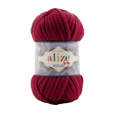 Alize Velluto 107 bordowy