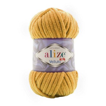 Alize Velluto 02 musztardowy