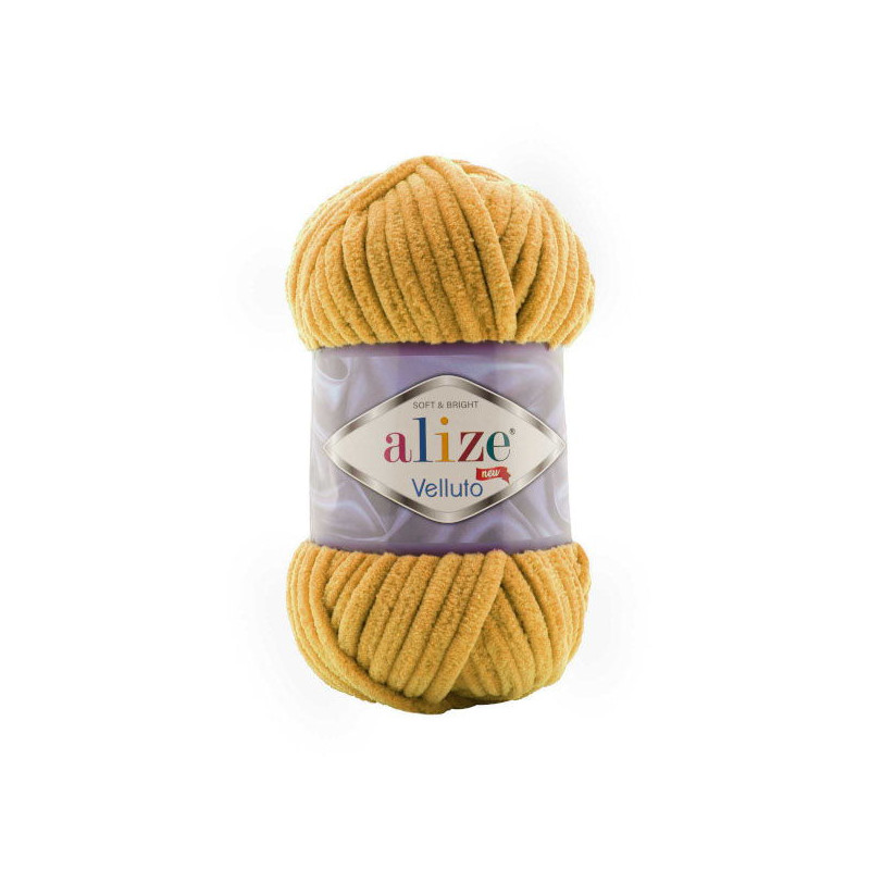 Alize Velluto 02 musztardowy - produkt wyplatamy.pl 1