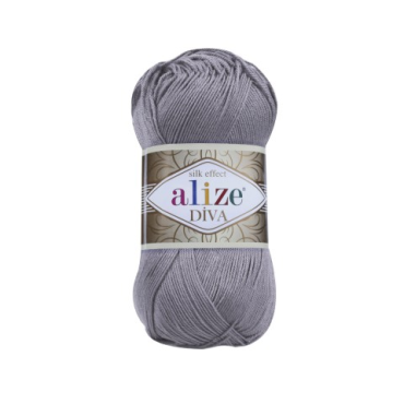 Alize Diva 348 ciemny szary