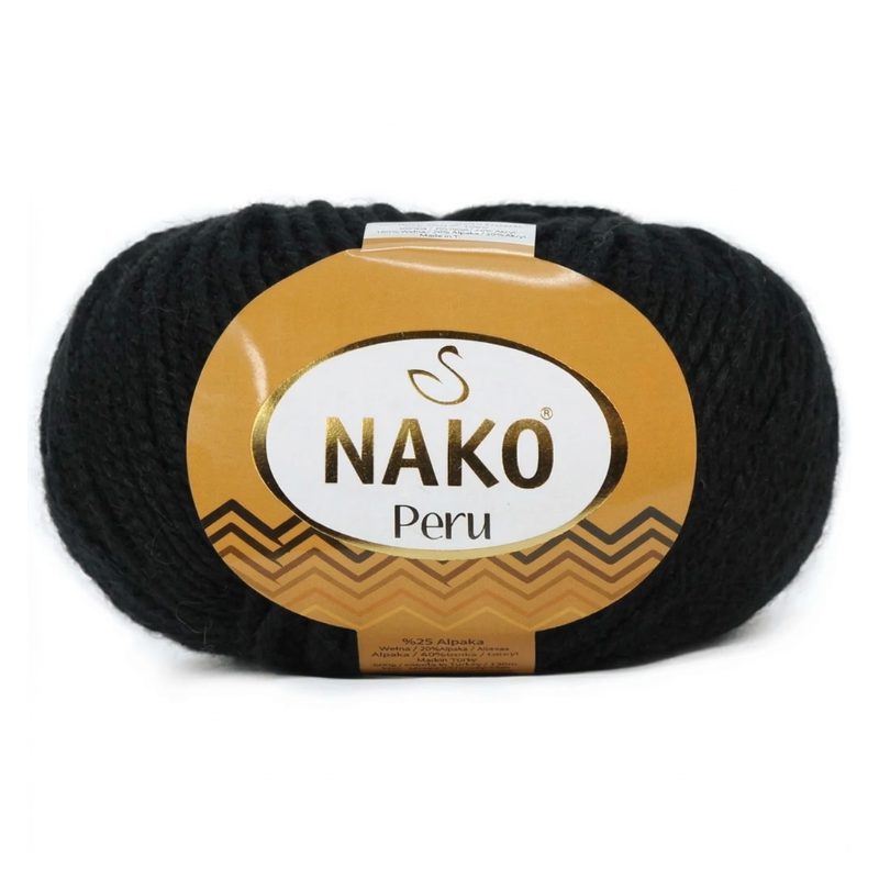 Włóczka Nako Peru 217 czarny - produkt wyplatamy.pl 1