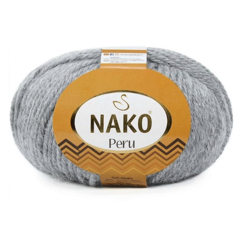 Włóczka Nako Peru 195 jasny szary - Produkt wyplatamy.pl 1