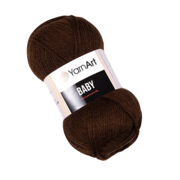 YarnArt Baby 1182 czekoladowy brąz