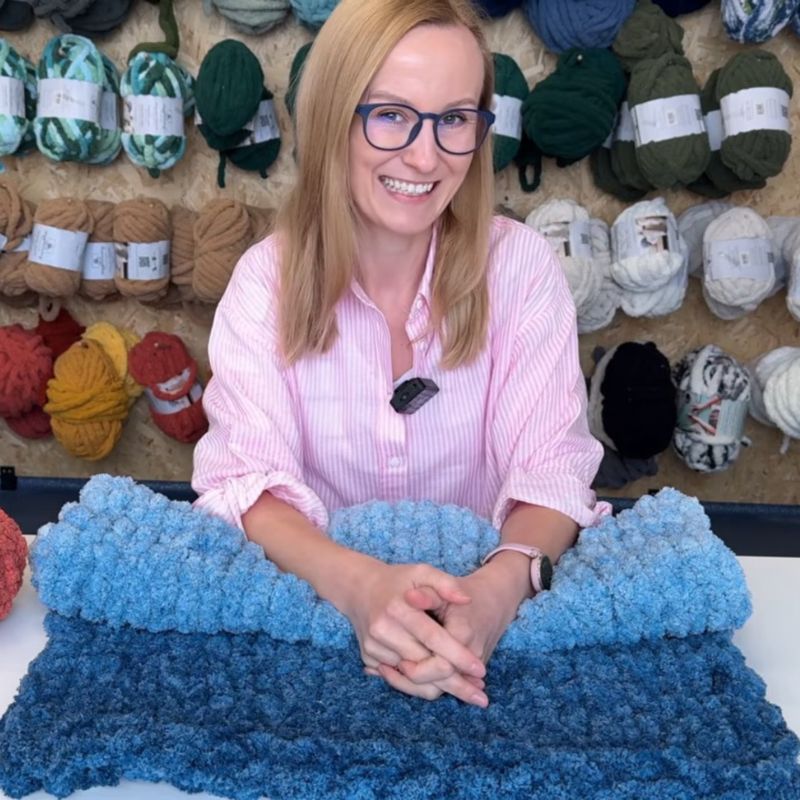 How to make a blanket with chunky yarn