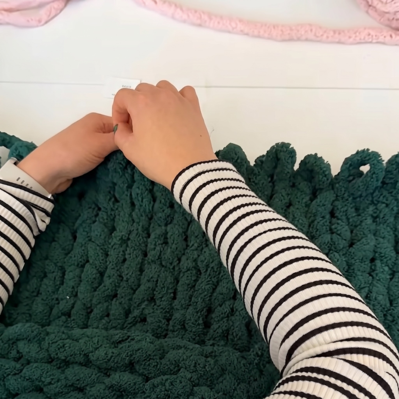 How to make a blanket with chunky yarn